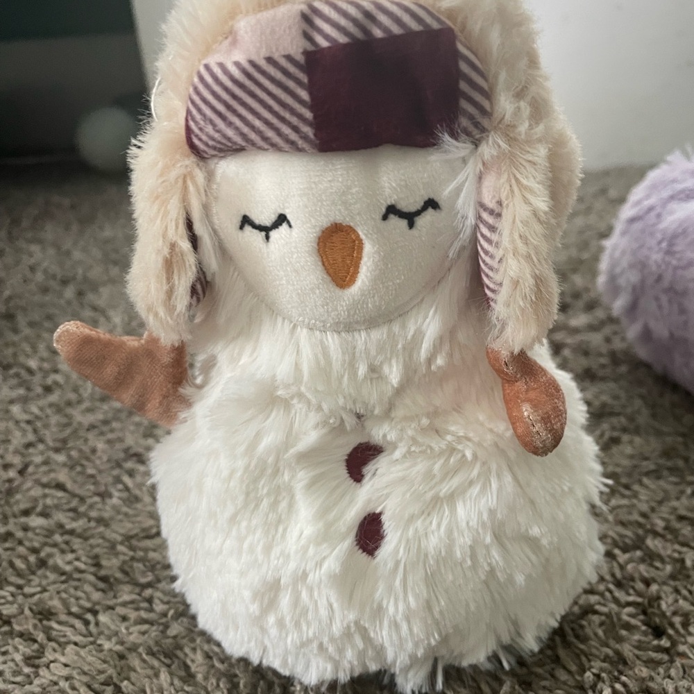 Plush Snowman Stuffed Animal - White and Brown